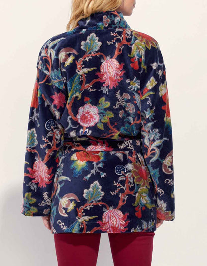 Kimono court velours lisse  KIMSHO