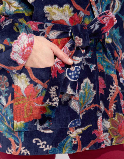 Kimono court velours lisse  KIMSHO