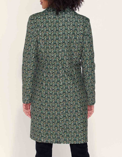 Manteau velours imprimé mi-long BARINA