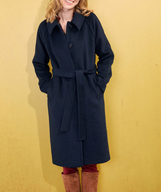 Manteau long en lainage uni BEKA