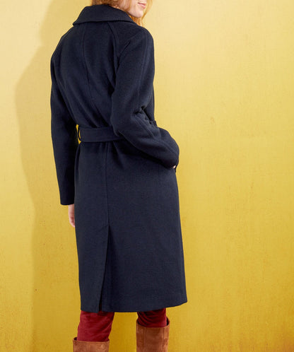 Manteau long en lainage uni BEKA