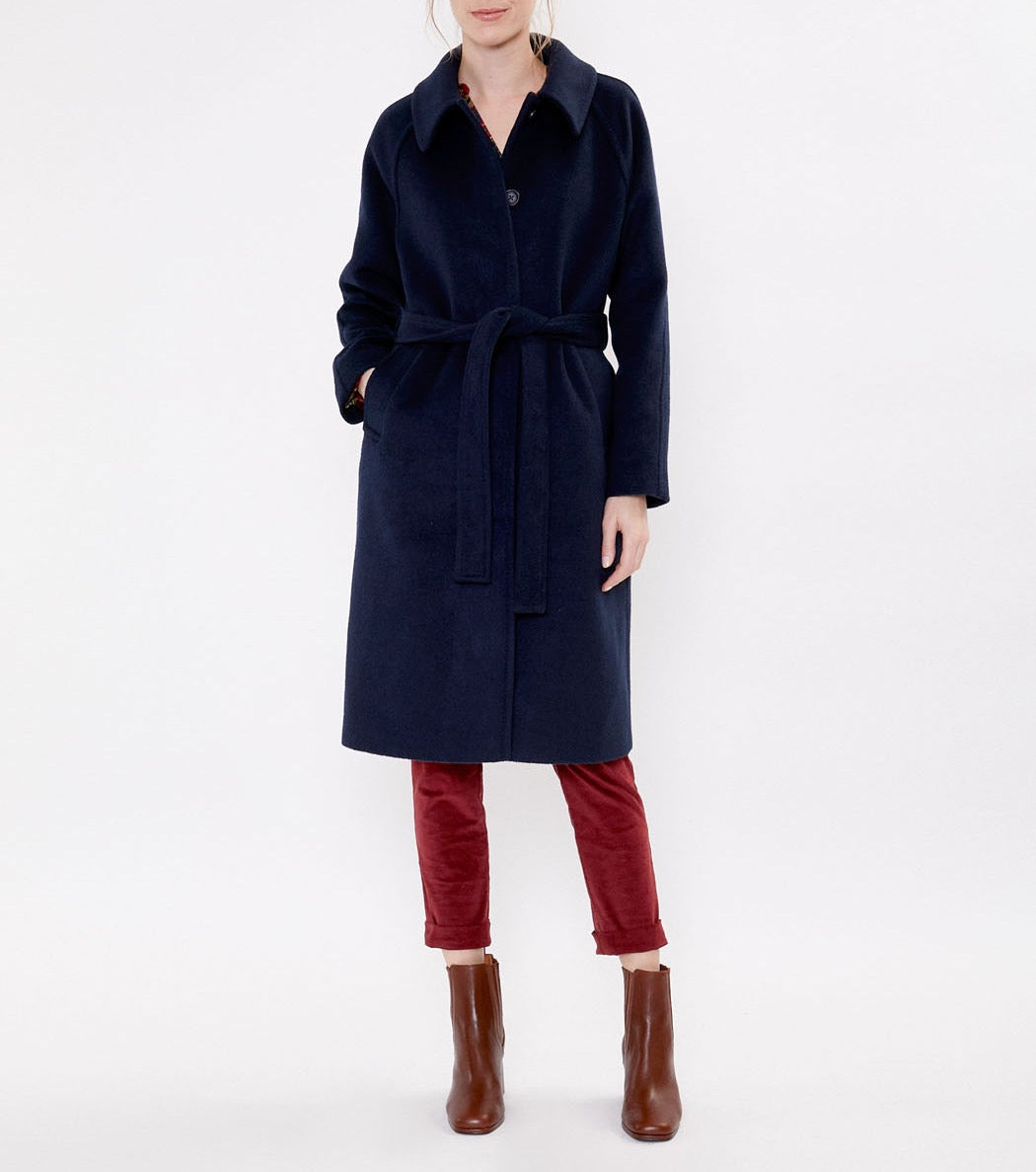 Manteau long en lainage uni BEKA