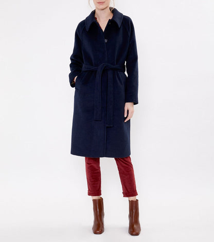 Manteau long en lainage uni BEKA