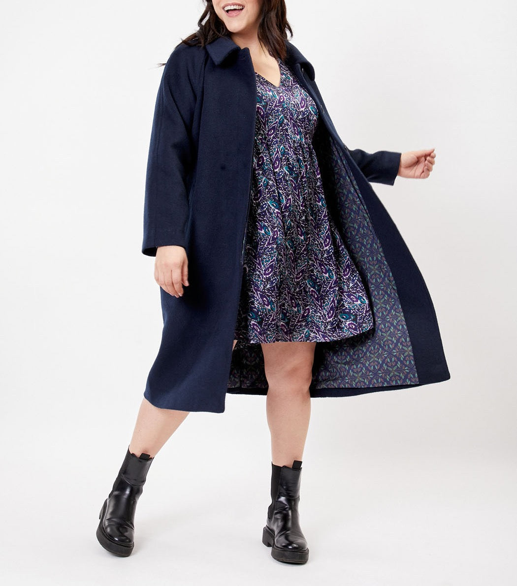 Manteau long en lainage uni BEKA