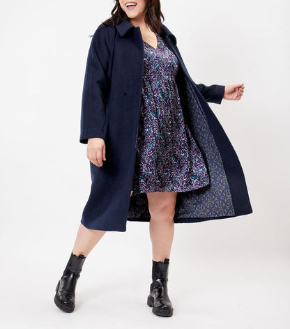 Manteau long en lainage uni BEKA