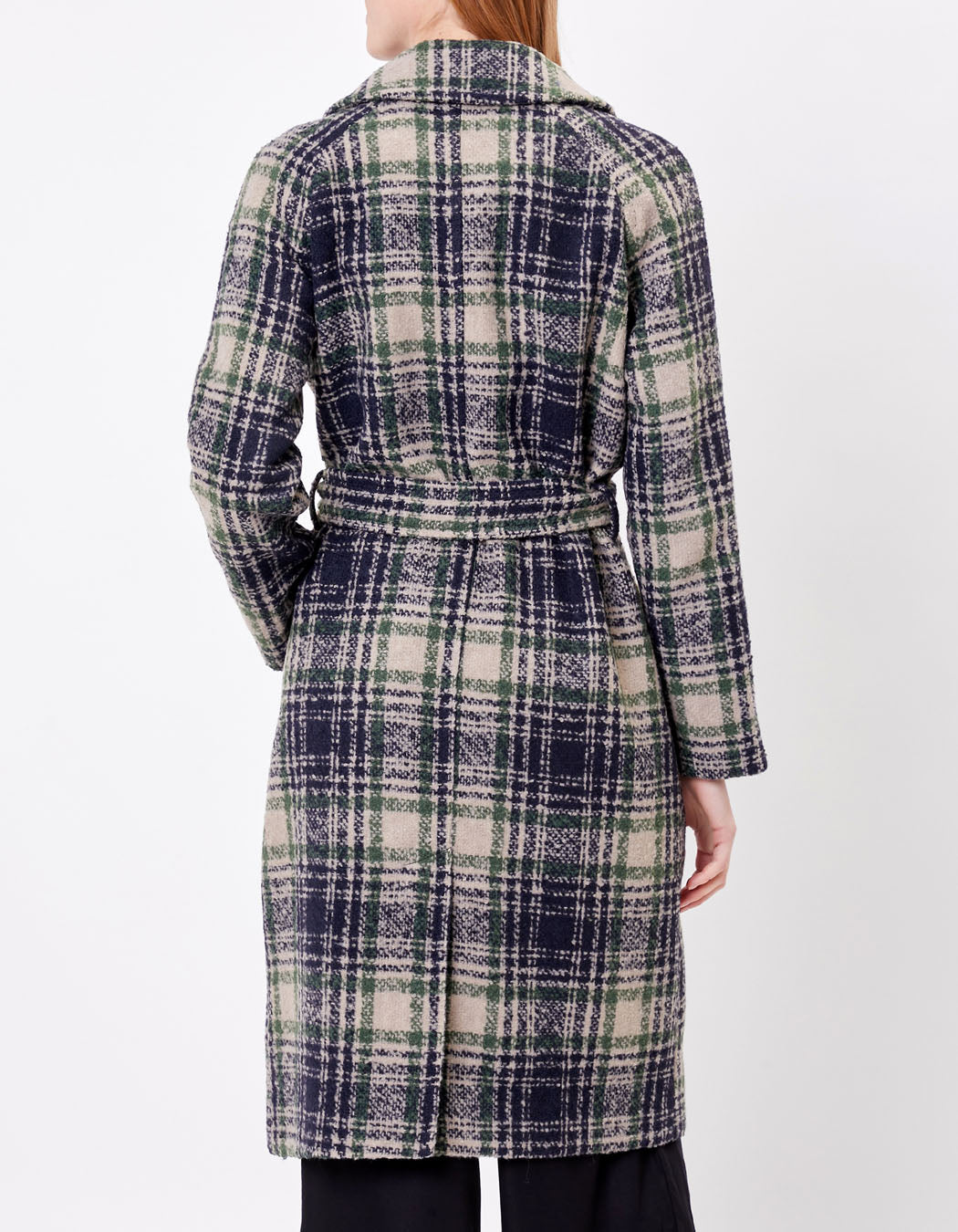 Manteau long en lainage motif BEKA