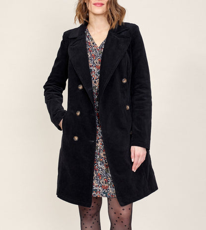 Manteau long en velours côtelé  PEMAN