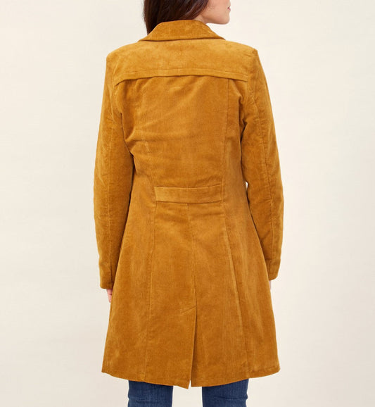 Manteau long en velours côtelé  PEMAN