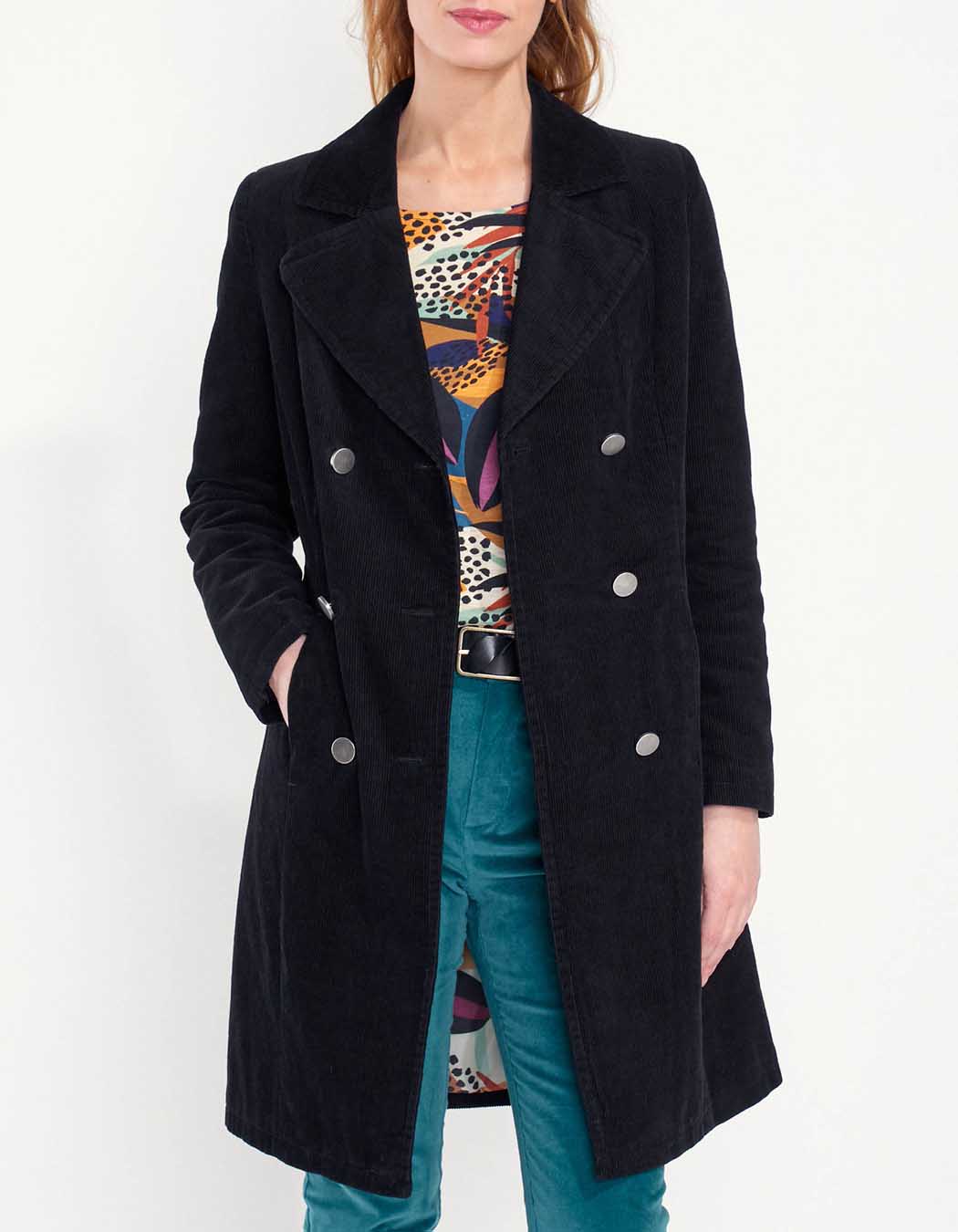 Manteau velours mi-long PEMO
