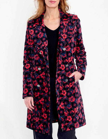 Manteau velours mi-long PEMO
