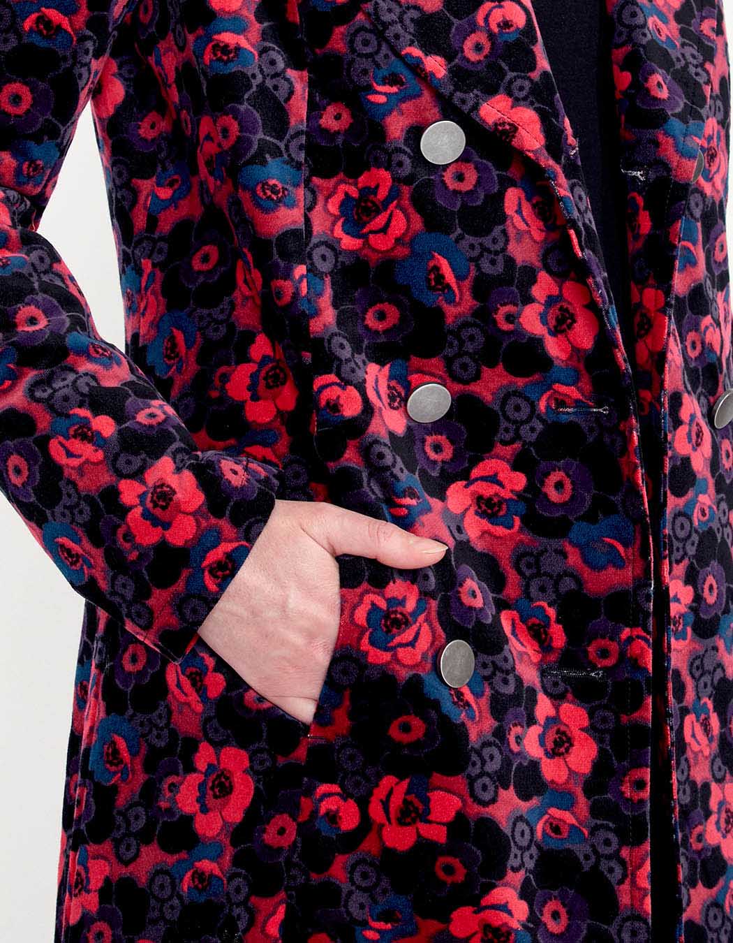 Manteau velours mi-long PEMO