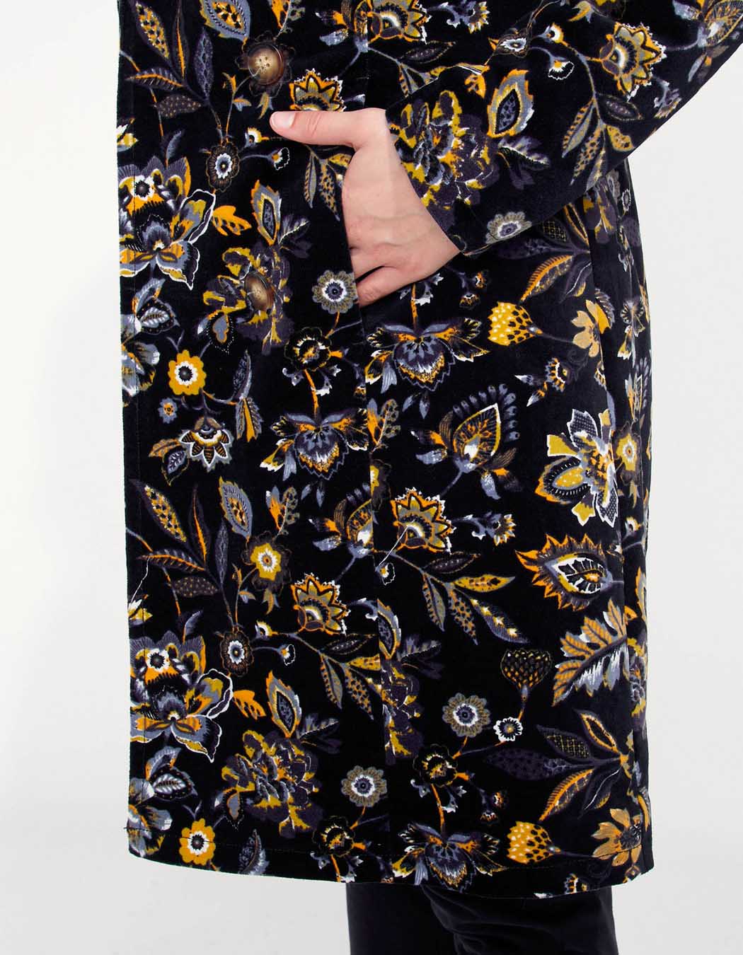 Manteau velours mi-long PEMO