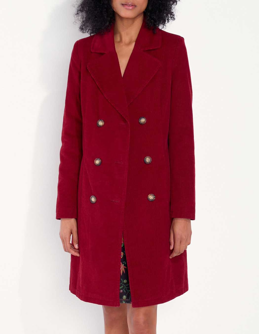 Manteau velours mi-long PEMO
