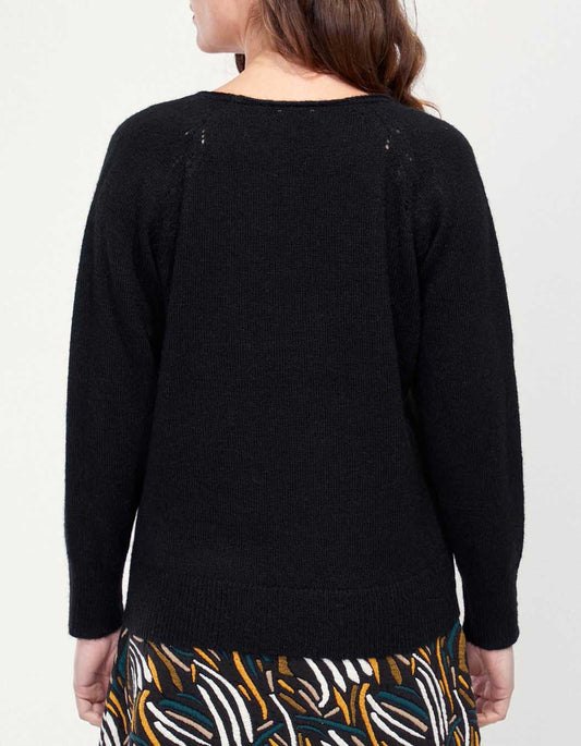 Pull col V en maille NANDI