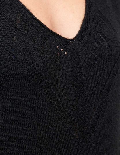 Pull col V en maille NANDI