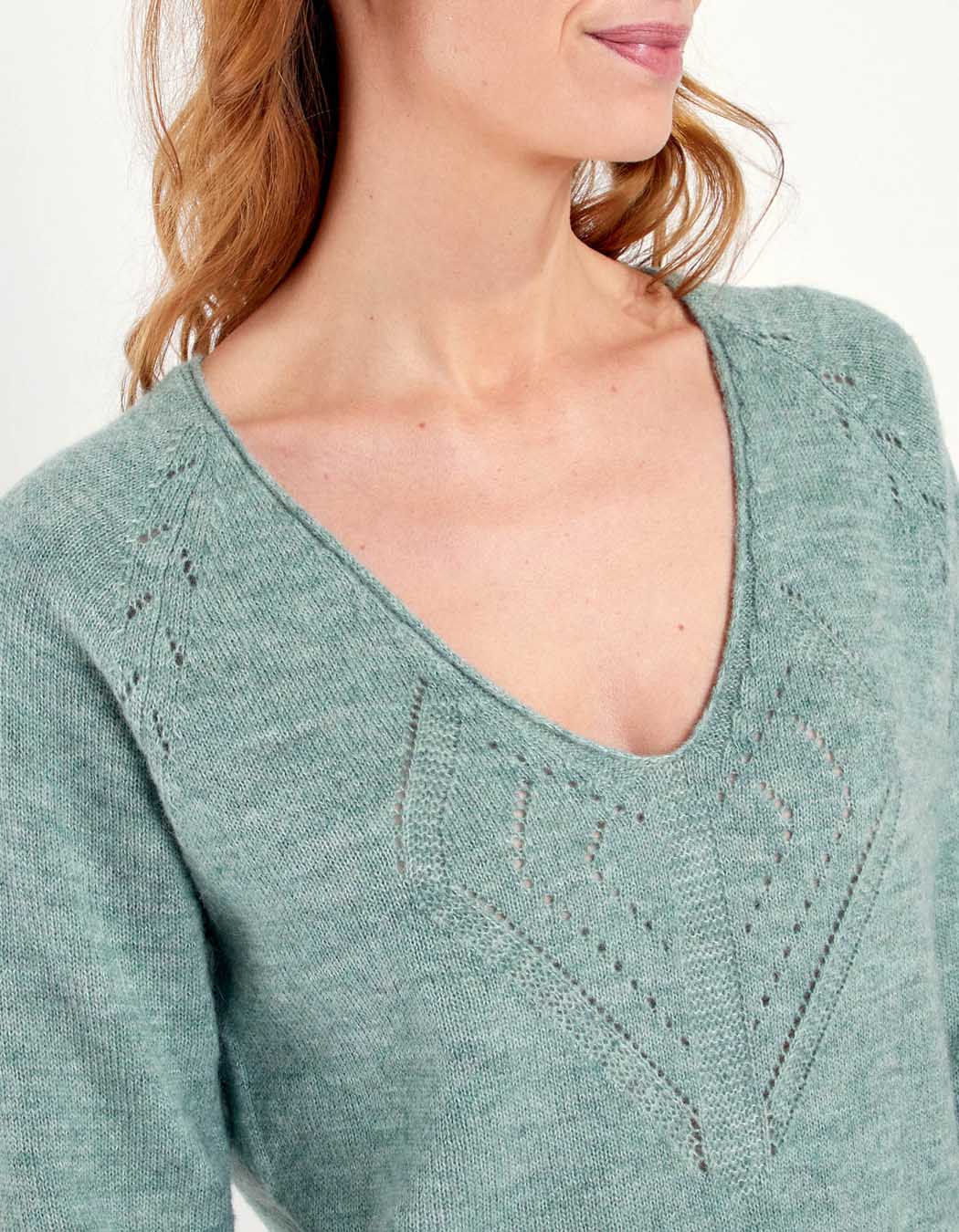 Pull col V en maille NANDI