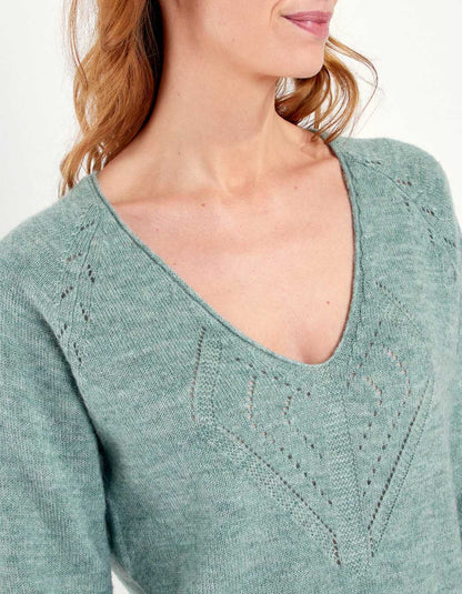 Pull col V en maille NANDI