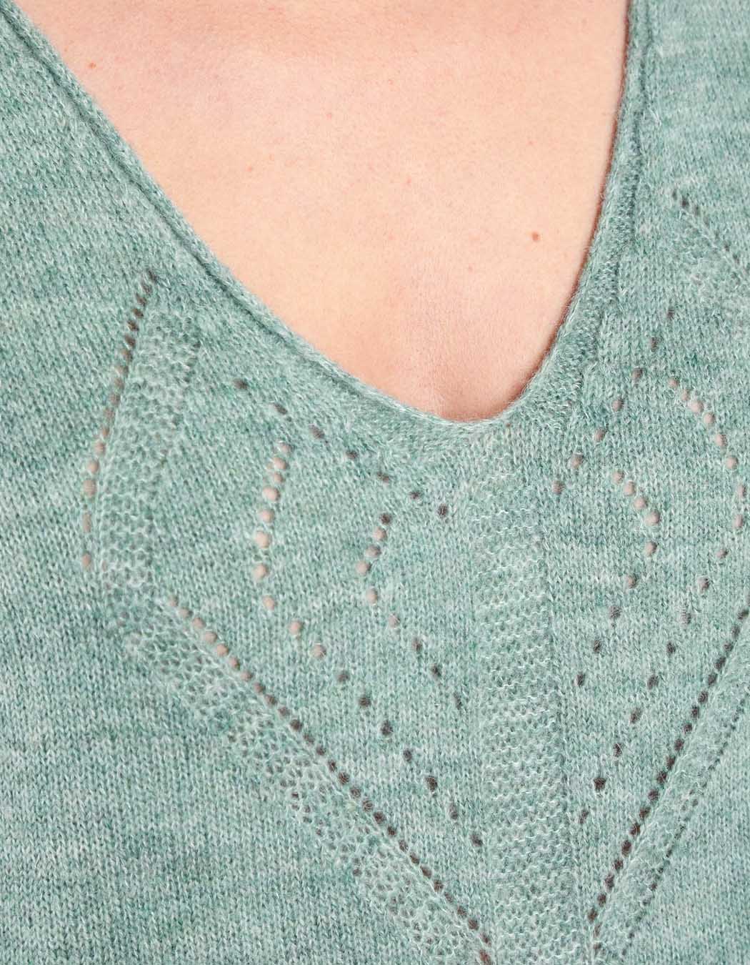 Pull col V en maille NANDI
