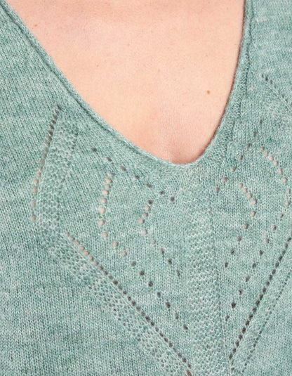 Pull col V en maille NANDI