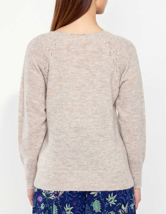 Pull col V en maille NANDI