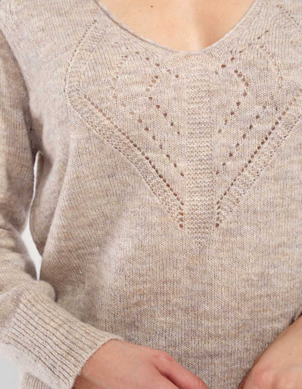 Pull col V en maille NANDI