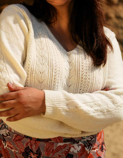 Pull maille fantaisie douillet SANIA