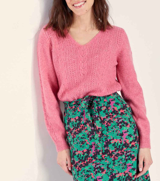 Pull maille fantaisie douillet SANIA