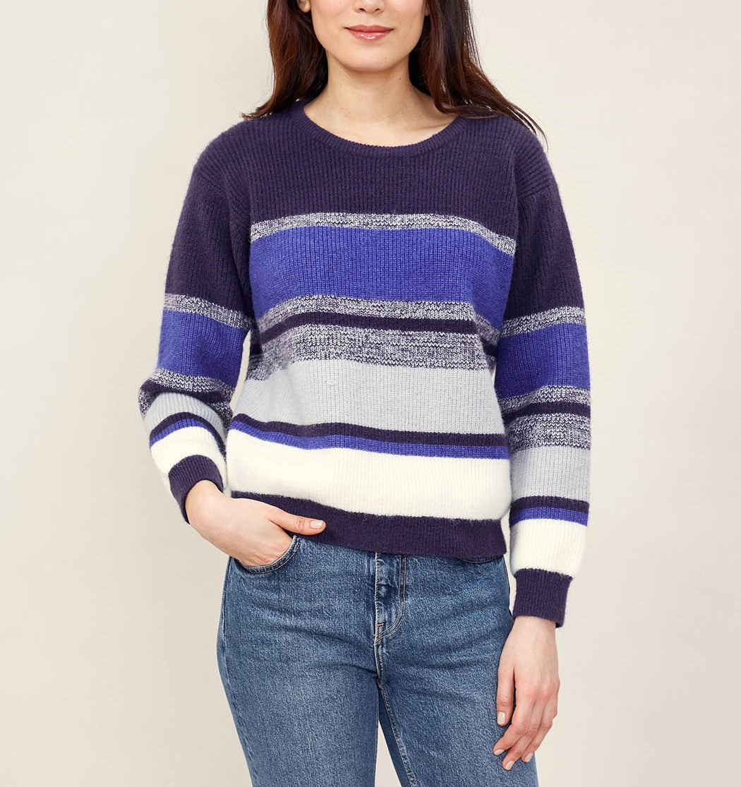 Pull grosse maille à rayures BIBAI