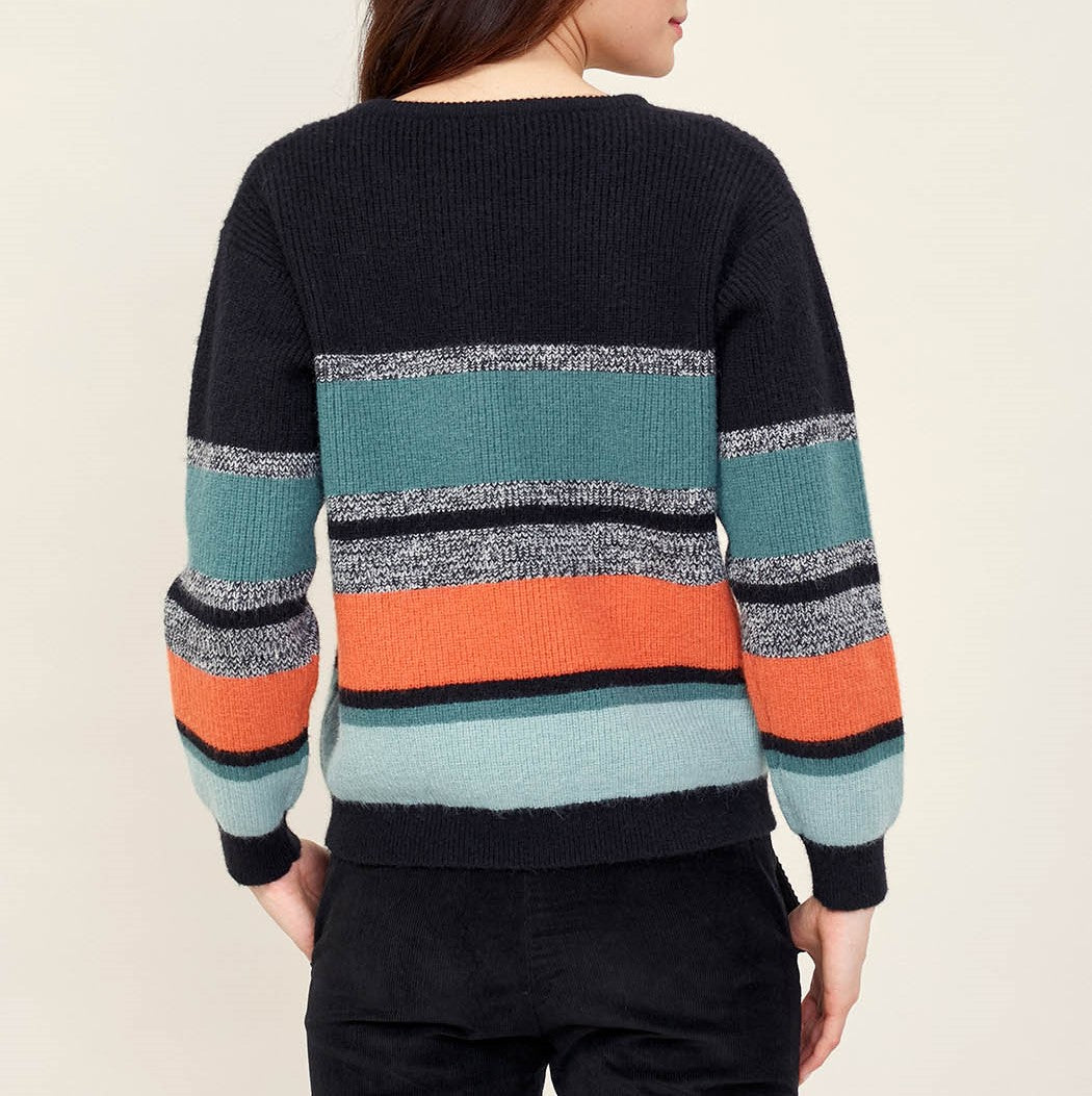 Pull grosse maille à rayures BIBAI