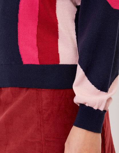 Pull laine mérinos motif CALI