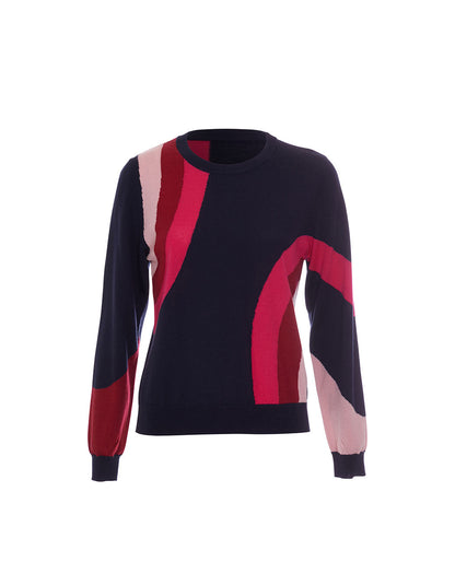Pull laine mérinos motif CALI