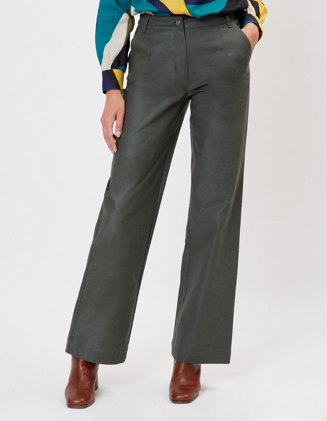 Pantalon large toile de coton bio ERNST