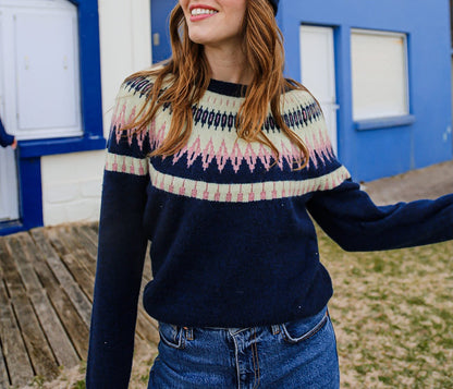 Pull jacquard coupe droite FROST