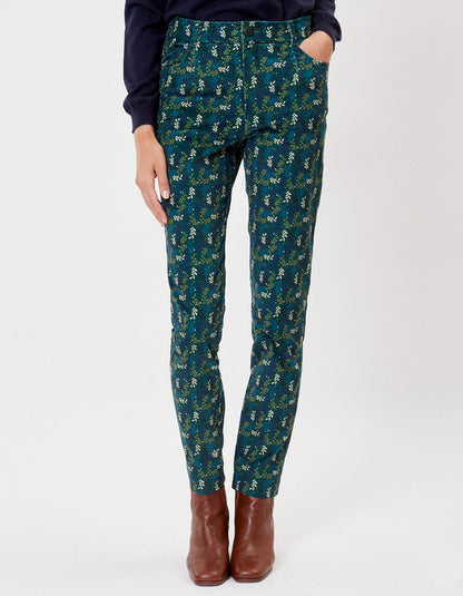Pantalon droit velours imprimé stretch GILS