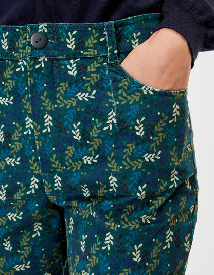 Pantalon droit velours imprimé stretch GILS