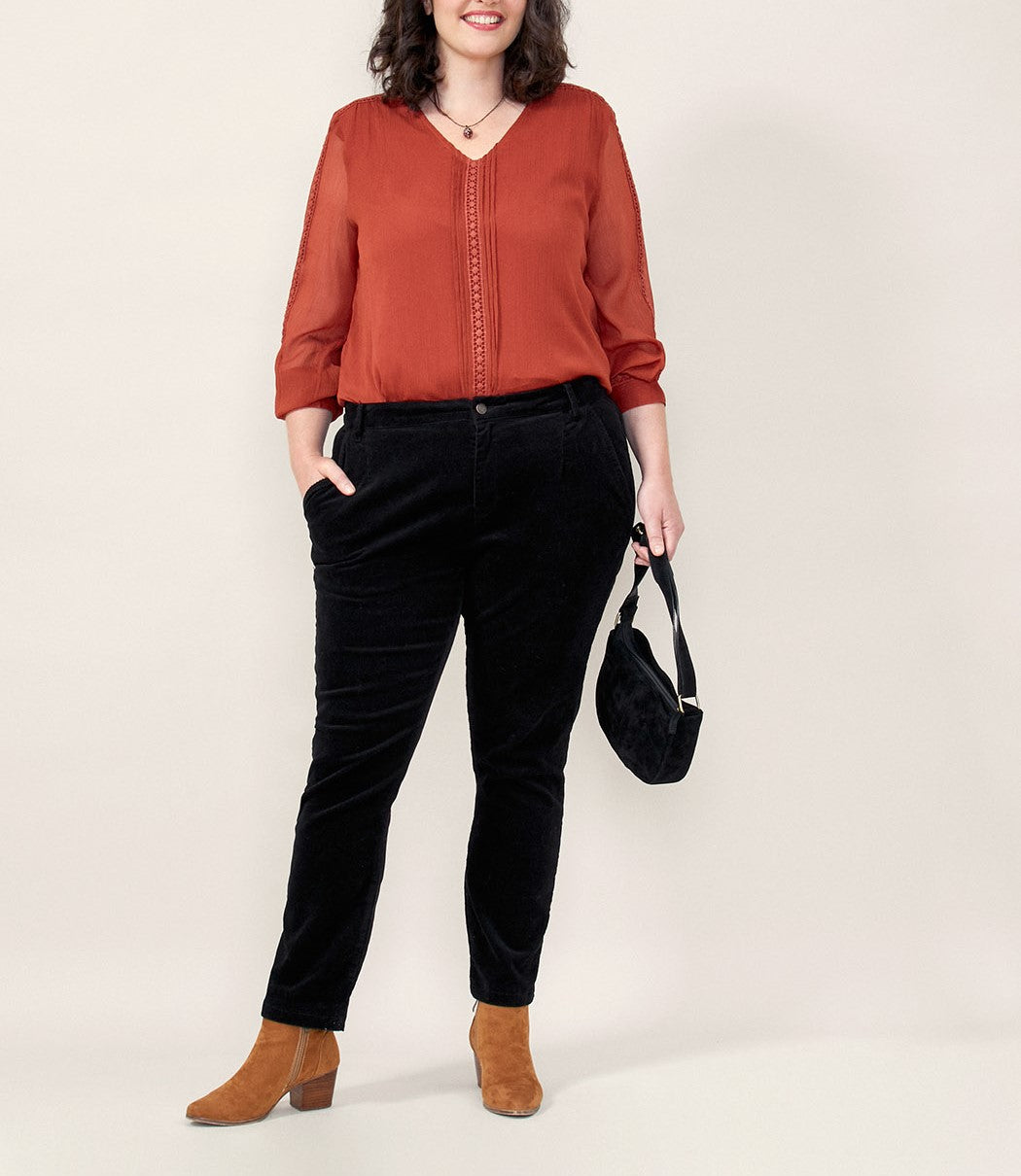 Pantalon chino en velours MIKI