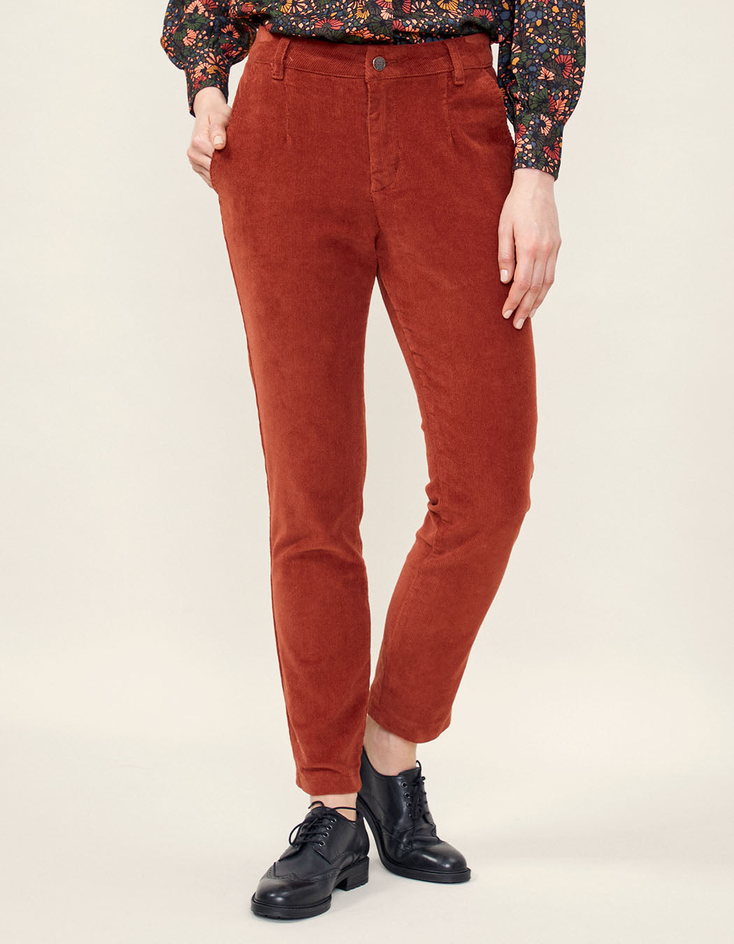 Pantalon chino en velours MIKI