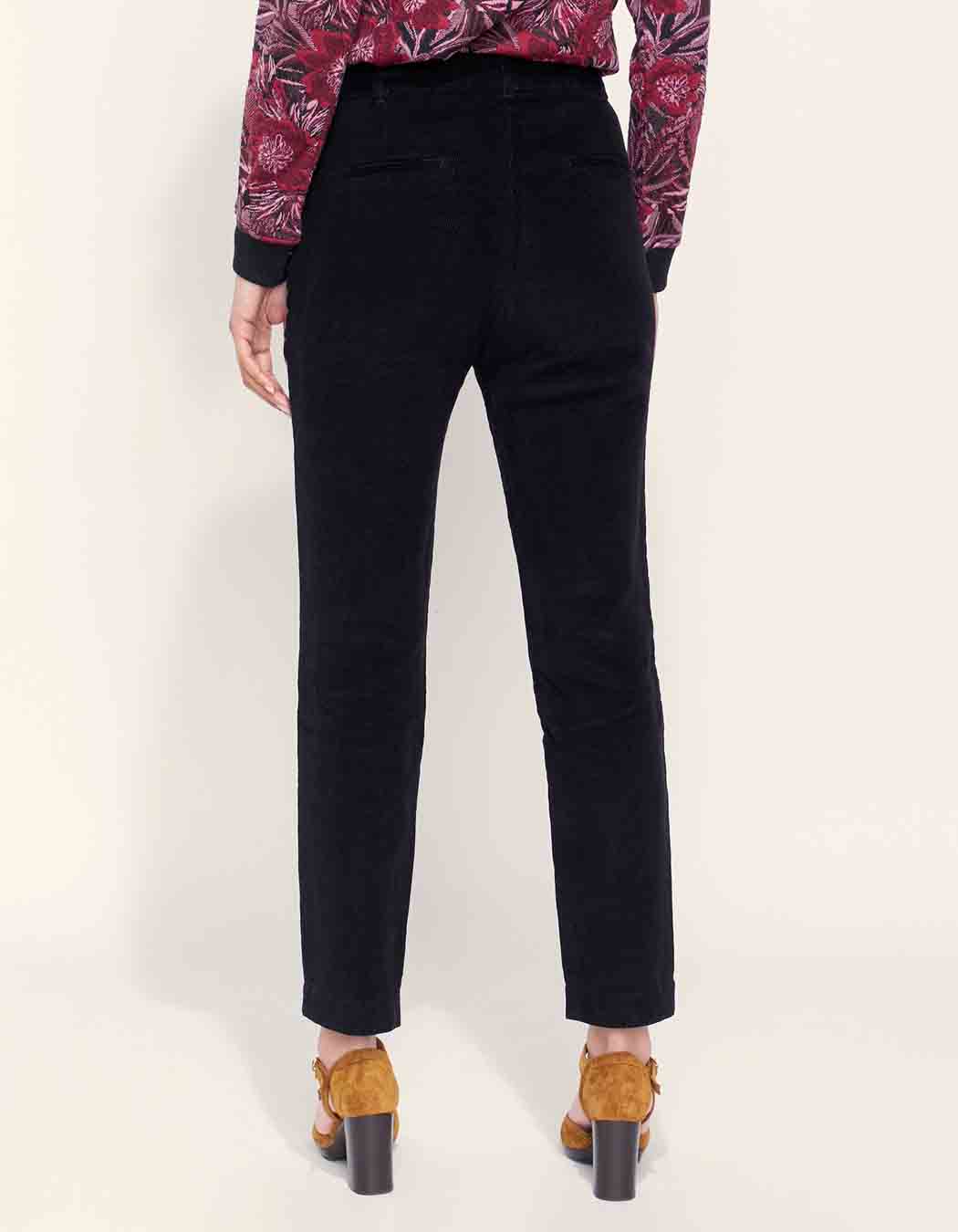 Pantalon velours côtelé uni cigarette MARITA