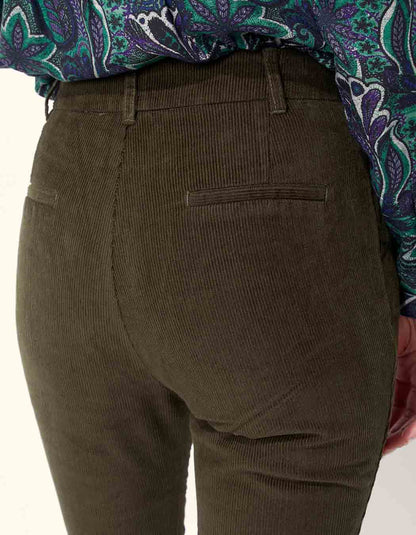 Pantalon velours côtelé uni cigarette MARITA