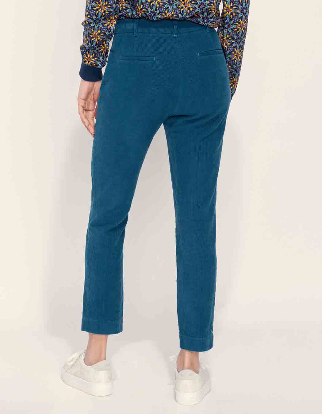 Pantalon velours côtelé uni cigarette MARITA
