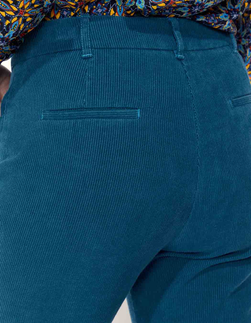 Pantalon velours côtelé uni cigarette MARITA