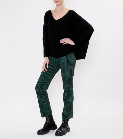 Pantalon droit maille souple à motifs SACHIN