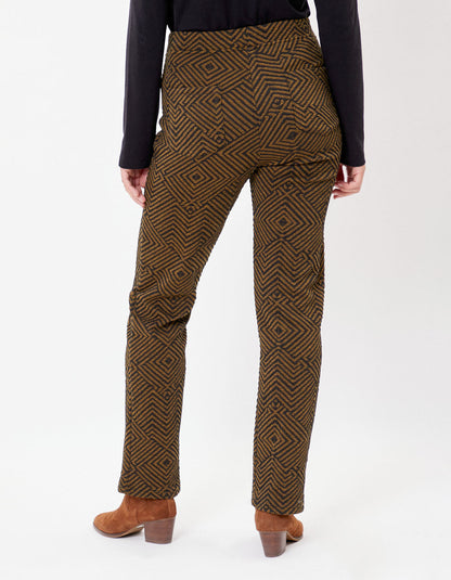 Pantalon droit maille souple à motifs SACHIN