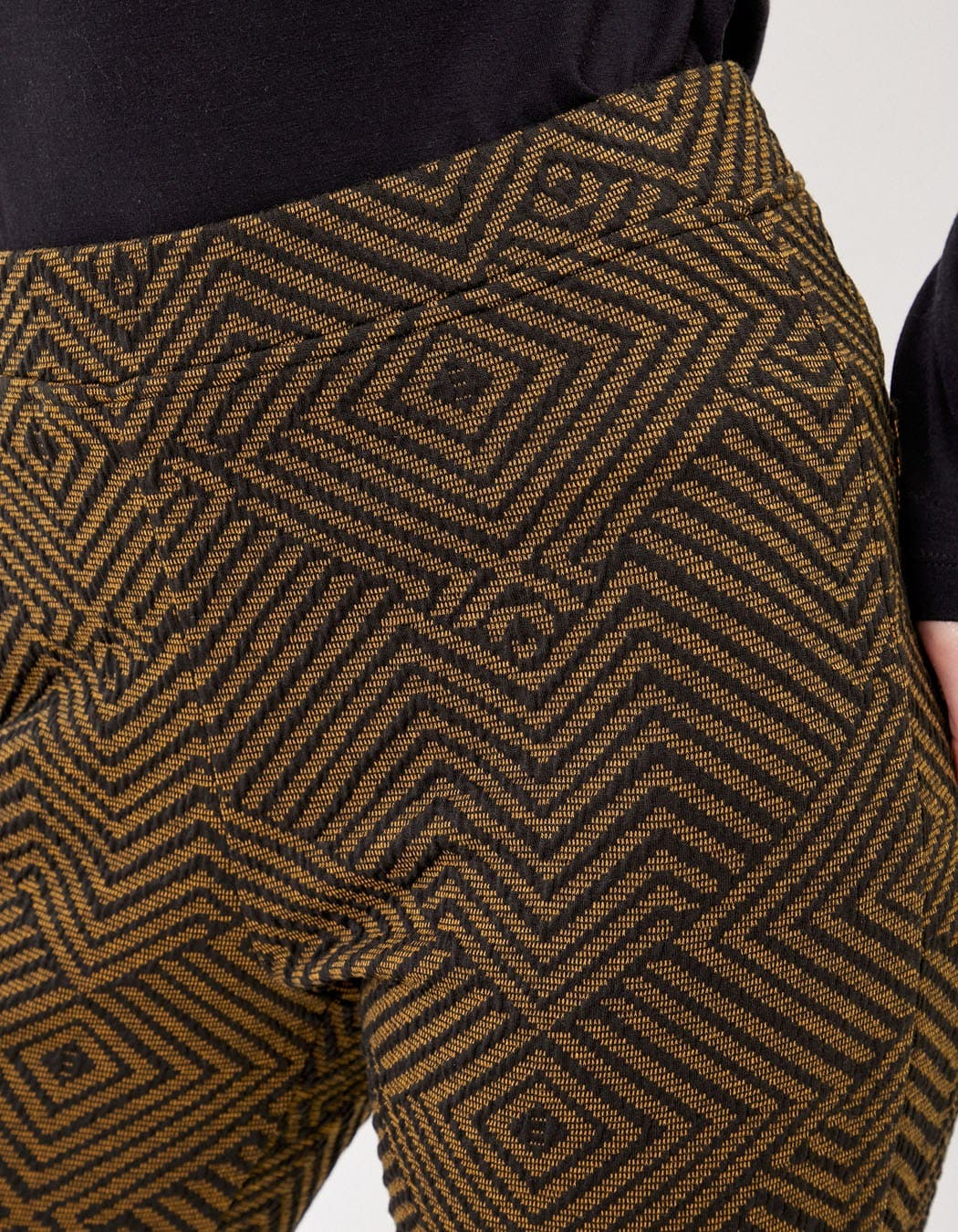 Pantalon droit maille souple à motifs SACHIN