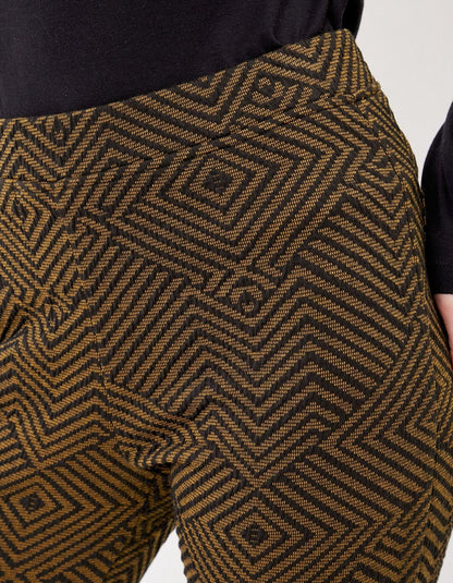 Pantalon droit maille souple à motifs SACHIN