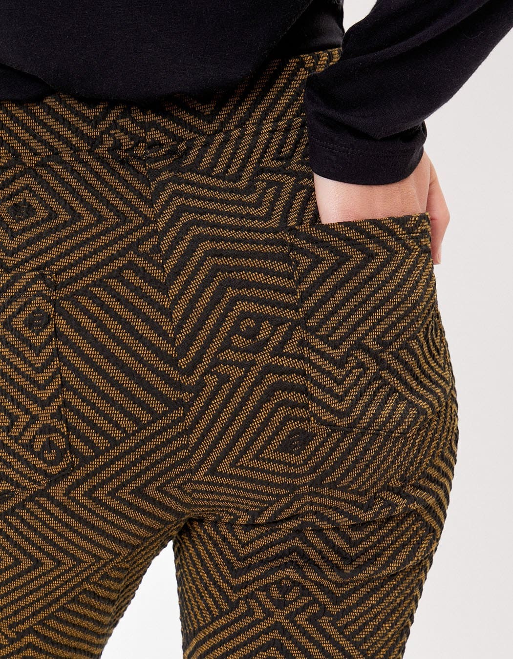 Pantalon droit maille souple à motifs SACHIN