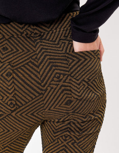 Pantalon droit maille souple à motifs SACHIN