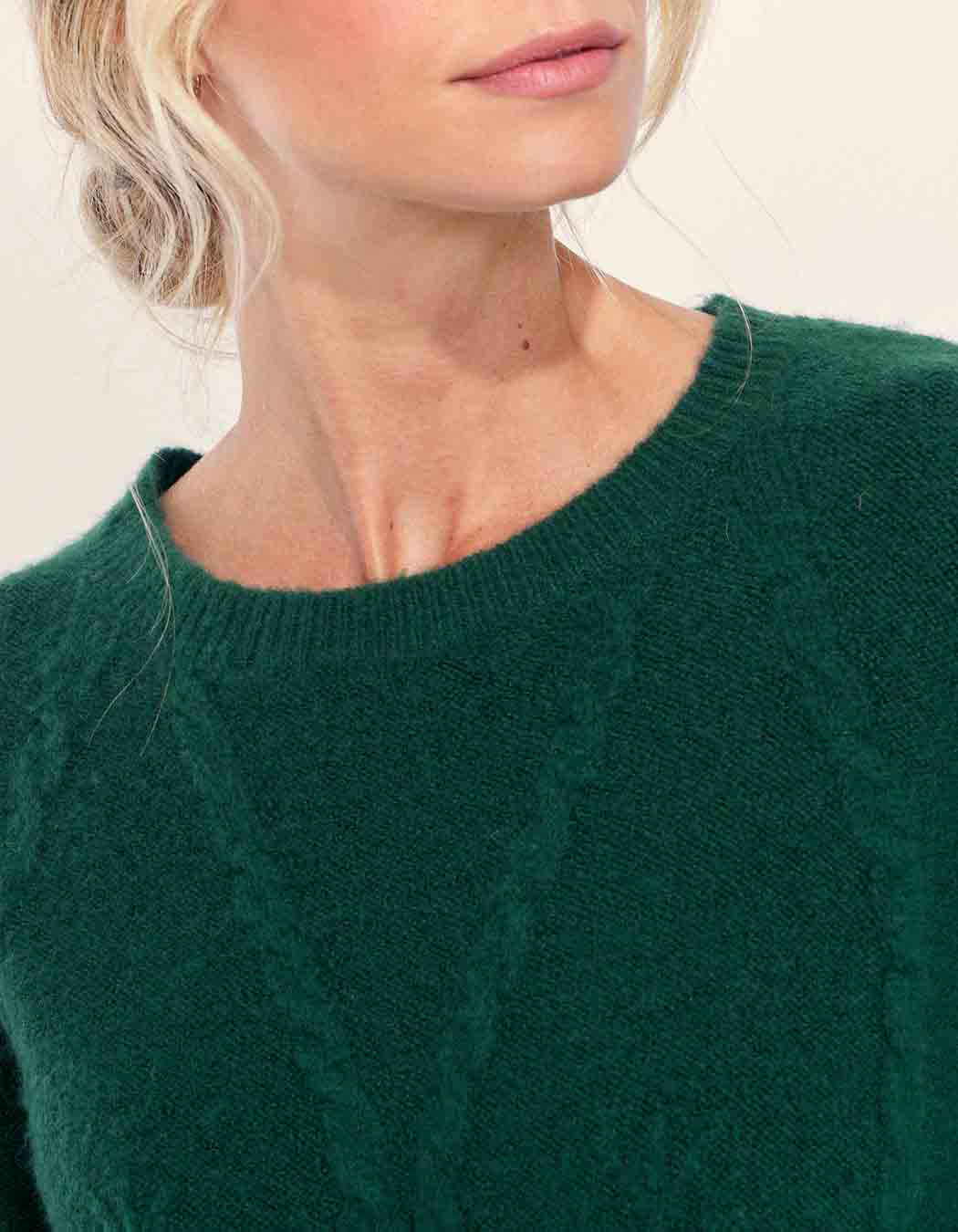 Pull fantaisie col rond uni MONA