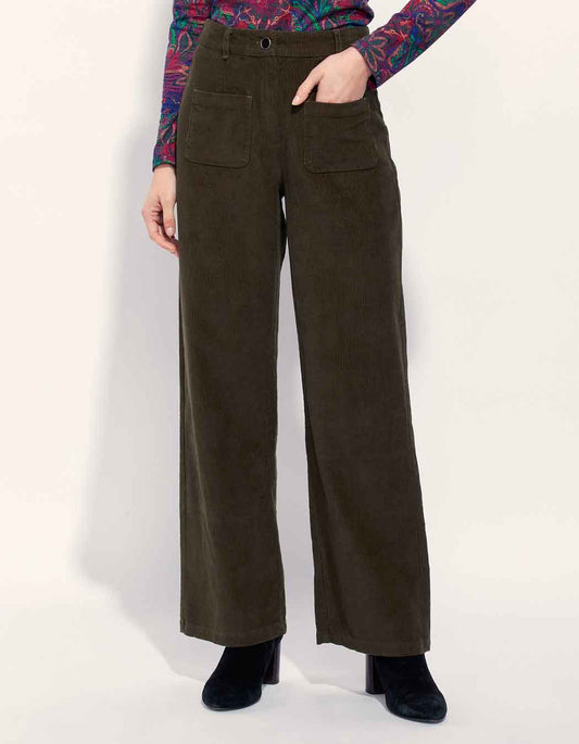 Pantalon large imprimé velours lisse SAYA