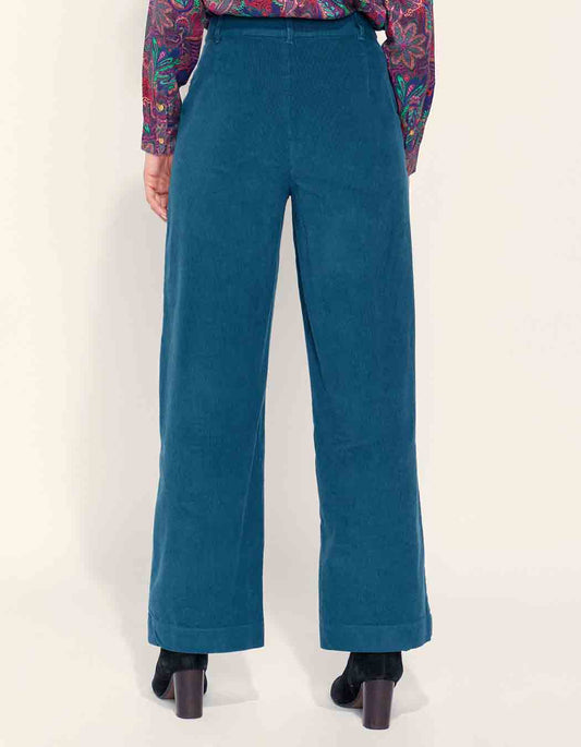 Pantalon large velours côtelé uni SAYA
